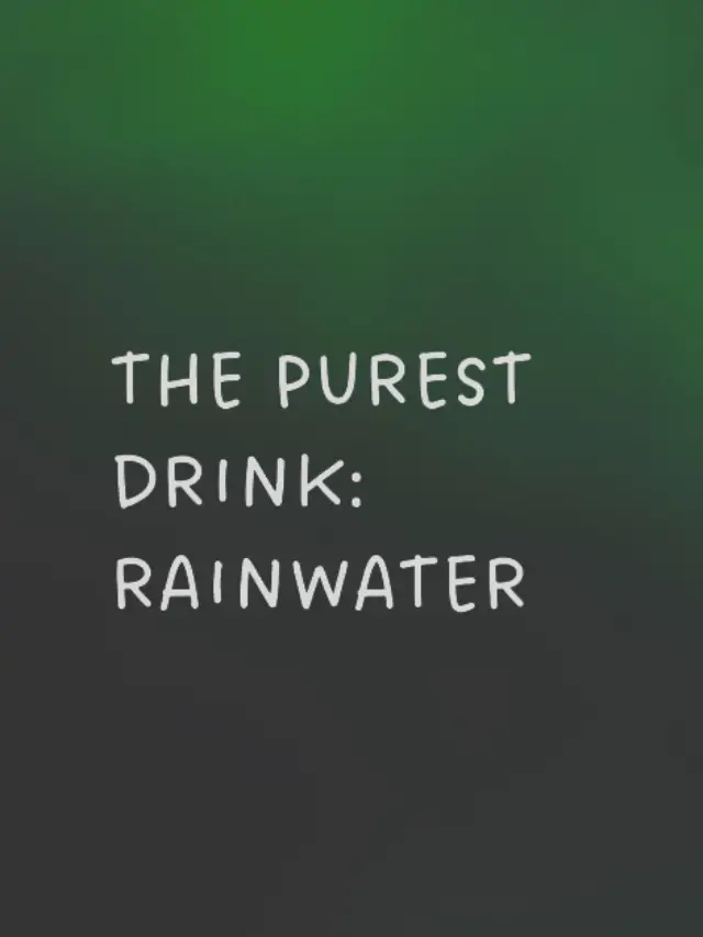 BENEFITS OF DRINKING RAIN WATER